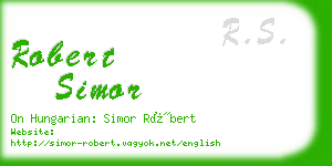robert simor business card